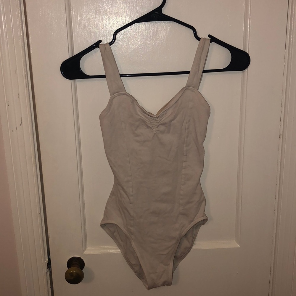 White Cotton Capezio Ballet Leotard